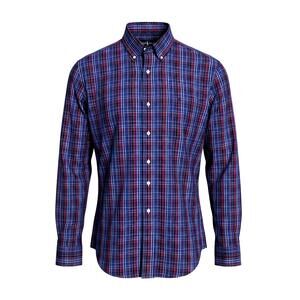 RALPH LAUREN Mens 16/L Blue Red Plaid Dress/Casual Button-Down 100% Cotton Shirt